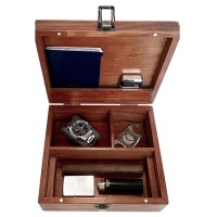 Large airtight smoking accessories cigar storage magnetic box rolling tray set wooden stash box