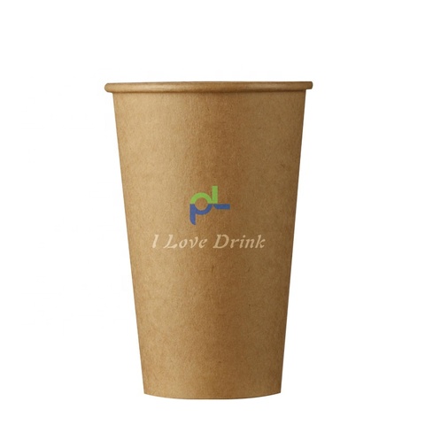 8oz 12oz 16oz Customized Design Paper Cups Disposable Printed Paper  Coffee Cup plastic paper glass with lid